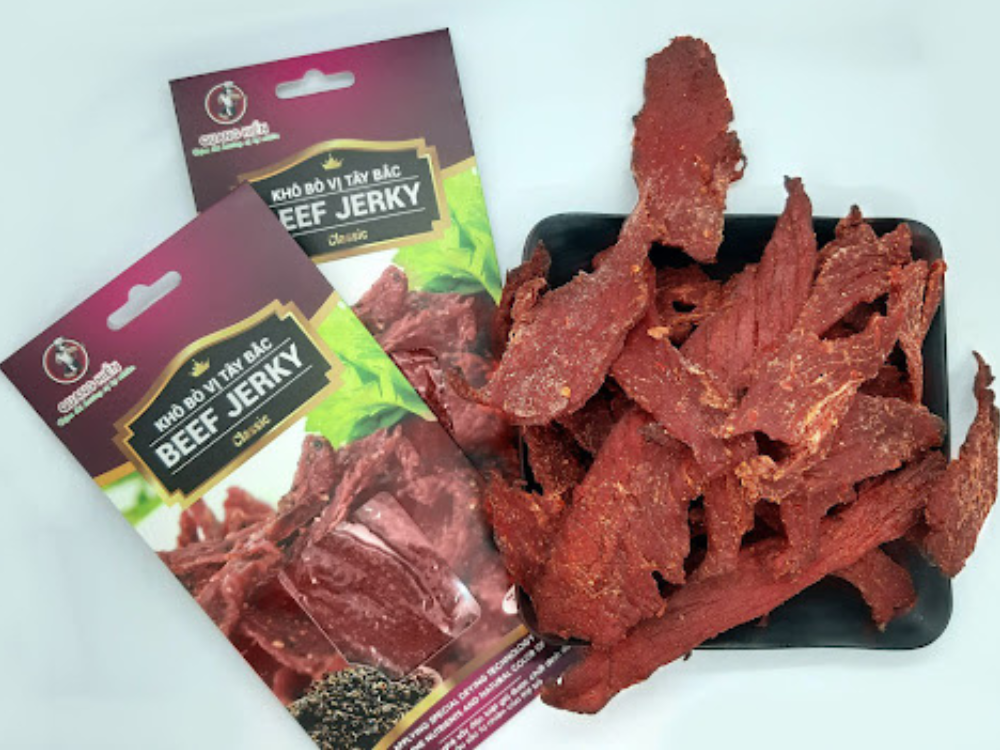Giới thiệu về Khô Bò Vị Tây Bắc BEEF JERKY